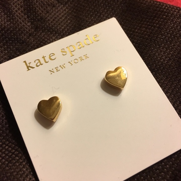 kate spade Jewelry - Kate Spade "Be Mine" Heart Shaped Stud Earrings